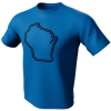 State of Wisconsin T-Shirt - blue