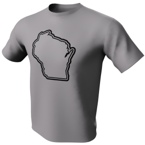 State of Wisconsin T-Shirt - gray