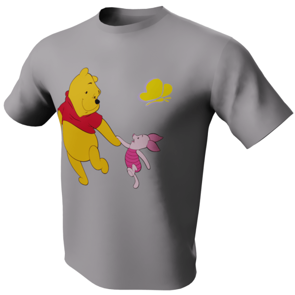 Piglet and Poo T-Shirt - gray